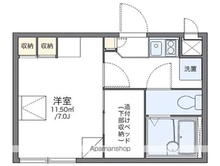レオパレス熊野町東【1階】の間取り