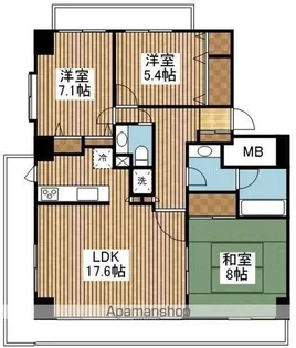 コスモ新潟寄居おぎの通り【501号室】の間取り