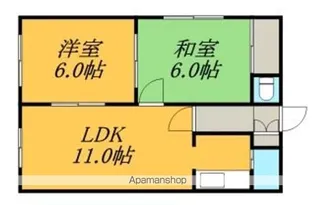 豊平コート【4階】の間取り
