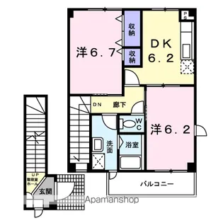 エル・パレス B【2階】の間取り