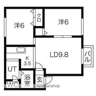 みくにハイツ【2階】の間取り