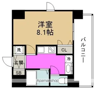 エスライズ中之島WEST【9階】の間取り