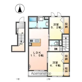 ガーデンハイム マーサ【203号室】の間取り