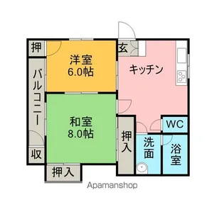 エクスプレスシティ【102号室】の間取り