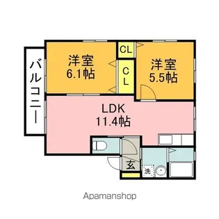 エスポワール【2階】の間取り