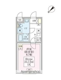 スカイラシクラス平和台【102号室号室】の間取り