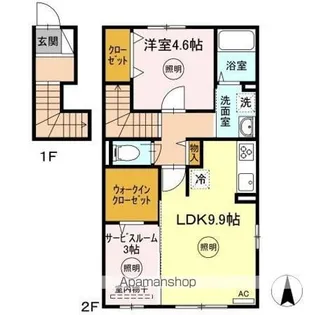 シャインポート屋島III【2階】の間取り