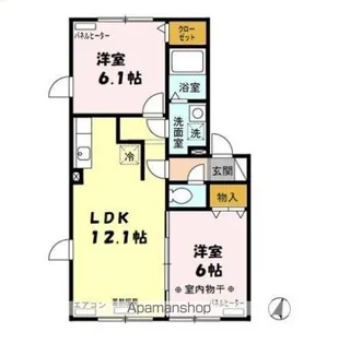 グランドールG館【205号室】の間取り