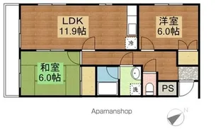 ハイコンスビルⅡ【H3号室】の間取り