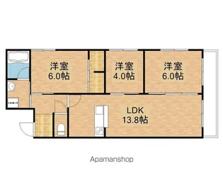 エルミナフラット堅田【209号室】の間取り