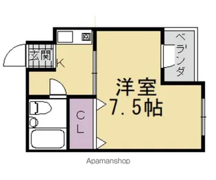 リュミエールなかにし【201号室】の間取り