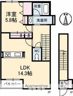 シャーメゾン桑ノ山【2階】の間取り