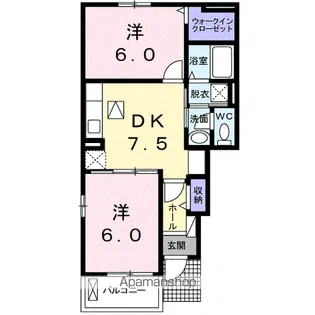リップル ガーデン Ⅲ【1階】の間取り