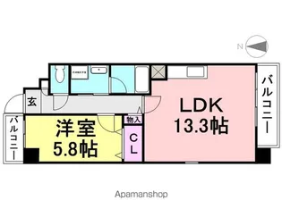 クレスト園田【607号室】の間取り