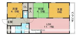ジェンティールトータス【2階】の間取り