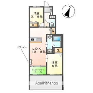 ルボワ LE BOIS【1階】の間取り
