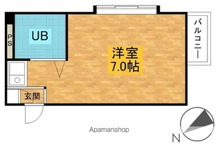 1Rの間取り画像