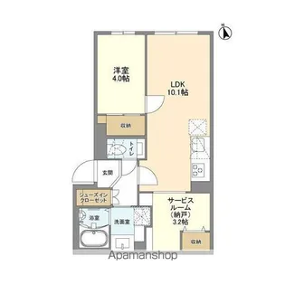 東京都新宿区戸山1丁目【マンション】の間取り