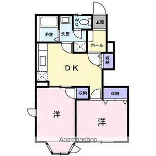 RアベニールB【1階】の間取り
