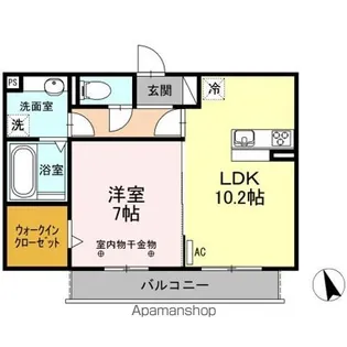 リバーパーク【3階】の間取り