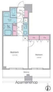 レジディア西麻布【4階】の間取り