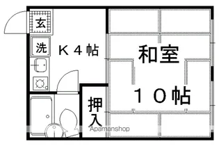 第1兵庫ハイツ【102号室】の間取り