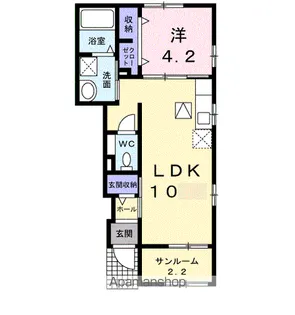 VENEZIA ROSA【1階】の間取り