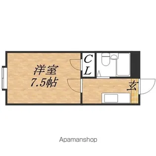 駒矢五番館【5階】の間取り