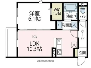 ヴァローレⅤ【103号室号室】の間取り