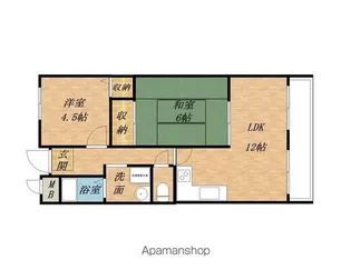 大阪府岸和田市春木旭町【マンション】の間取り