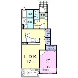 パシアンⅡ【1階】の間取り