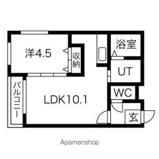 ヴィアーレ平岸【201号室】の間取り