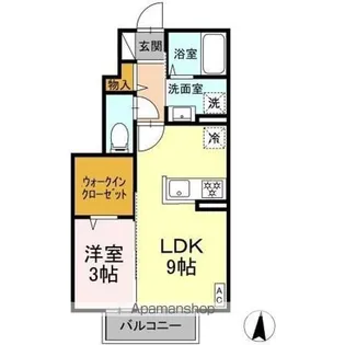メゾンソレイユ中島西【1階】の間取り
