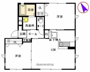 シャーメゾンサンライズ B棟【101号室】の間取り