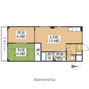 スマイル西出【103号室】の間取り