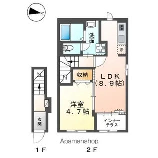 (仮)薊野東町アパート【2階】の間取り
