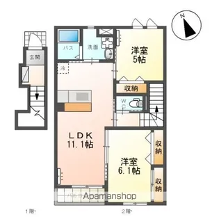 グランドコート.M【2階】の間取り