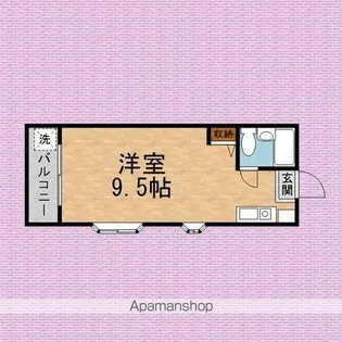 ベルヴィハウス【2-104号室】の間取り
