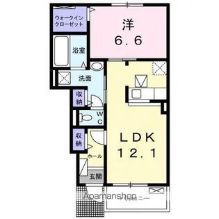 エクセラン一宮A【1階】の間取り