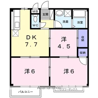 ハイツカオル【1階】の間取り