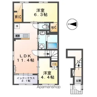 )LIGHT SNOW【2階】の間取り