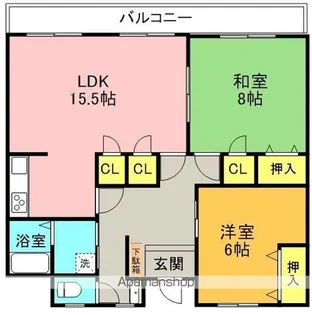 コーポ藤本【2階】の間取り