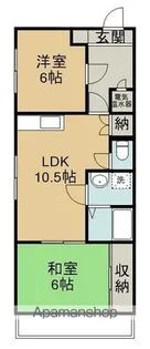 アーバンコート西原【8階】の間取り
