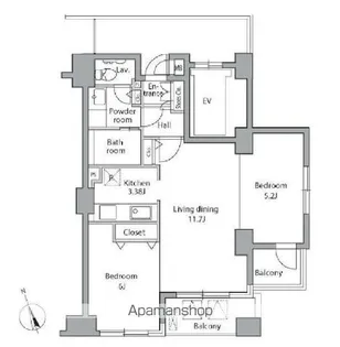 レジディア自由が丘【9階】の間取り