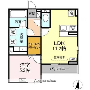 ルサンティエ白龍町【3階】の間取り