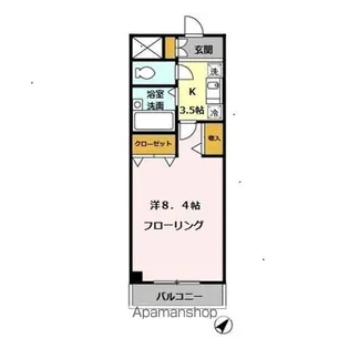 コアロード春日【4階】の間取り