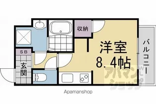 EXCEED御所東【404号室】の間取り