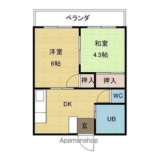 ヴァンベール保免【1階】の間取り
