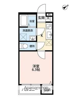 ブルーム検見川【1階】の間取り