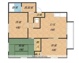 カルム・二色ノ浜【2階】の間取り